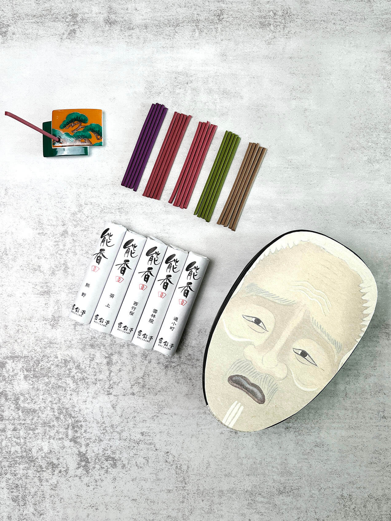 日本 京都 線香 香彩堂 香港 能香 翁禮盒裝 Japan Kyoto incense stick Kousaido HK Nohka gift box face type Okina
