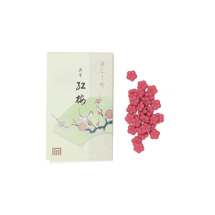 日本 京都 線香 印香 松榮堂 香港 源氏紅梅花印香Japan Kyoto incense stick Shoyeido HK Molded Incense Genji Kaori Red Plum Blossom Incense