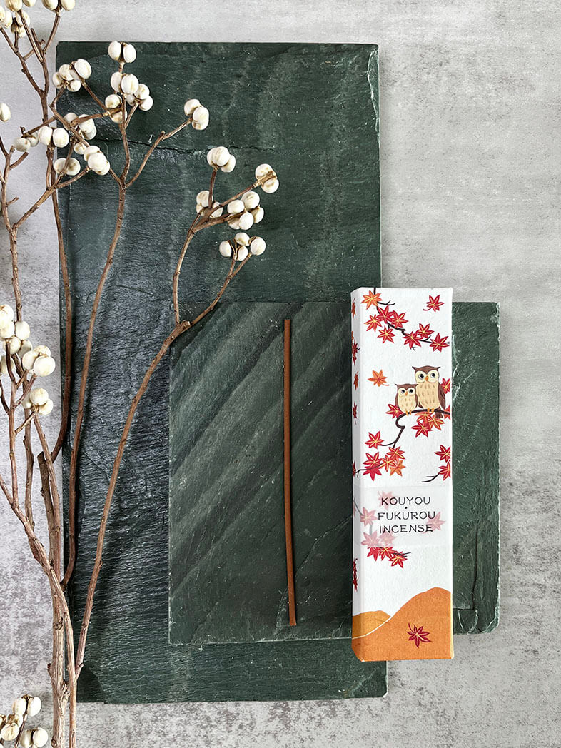 日本 京都 線香 香彩堂 香港 緣起物 秋葉貓頭鷹之香 Japan Kyoto incense stick Kousaido HK Autumn Leaves Owl