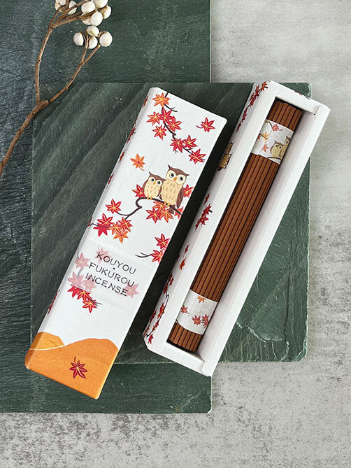 日本 京都 線香 香彩堂 香港 緣起物 秋葉貓頭鷹之香 Japan Kyoto incense stick Kousaido HK Autumn Leaves Owl